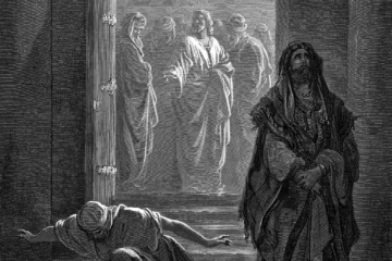 O fariseu e o publicano rezando no Templo